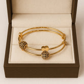 Adjustable Adult Bangle-61 (Black)